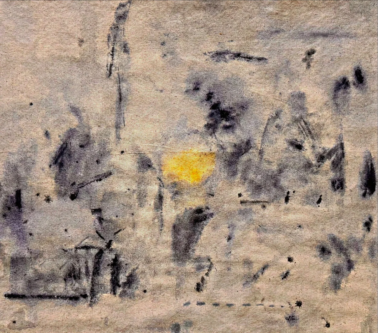 Beach Walk - Watercolor on Canvas