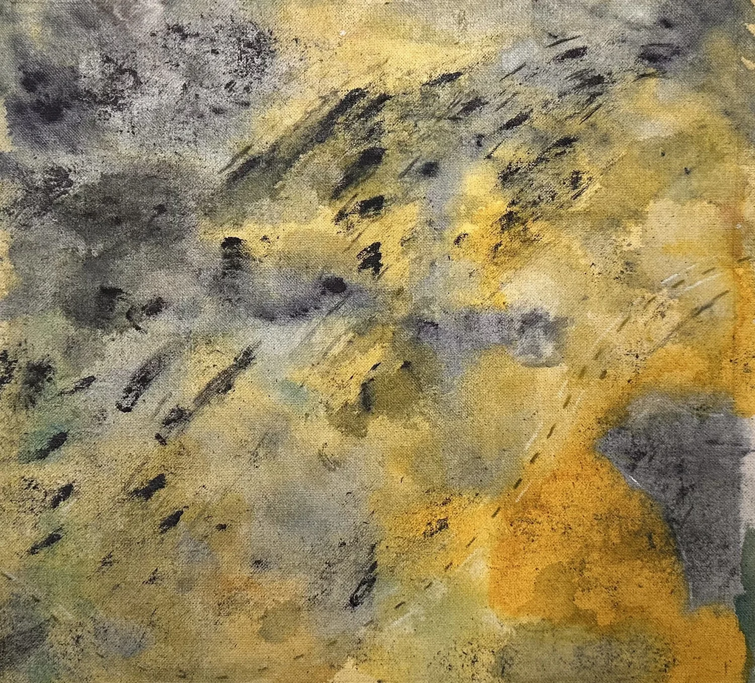 Incoming - Watercolor on Canvas